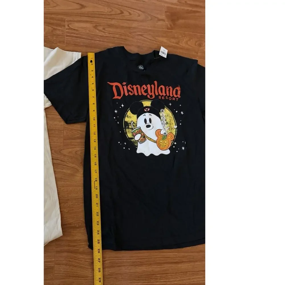 Disneyland Resort 2025 Halloween Mickey Ghost T-Shirt Medium New